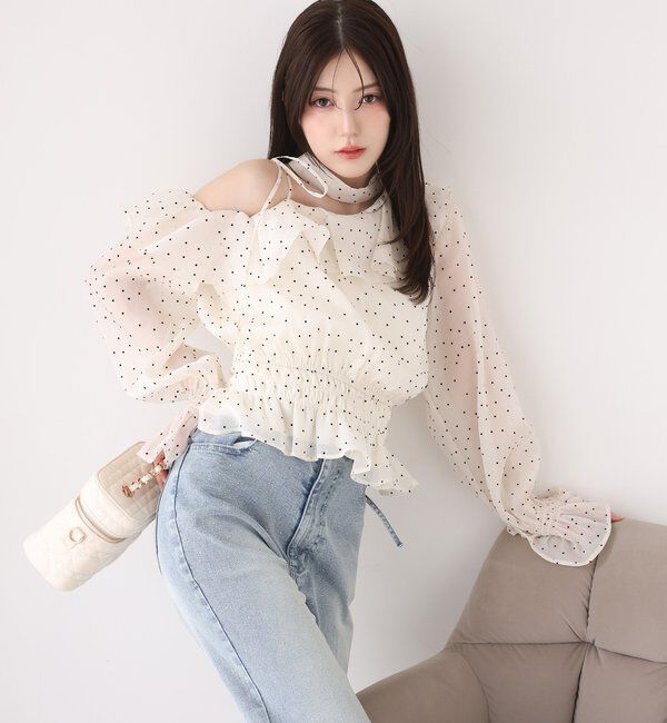  「サイドカットレースフレアデニム」|その他|