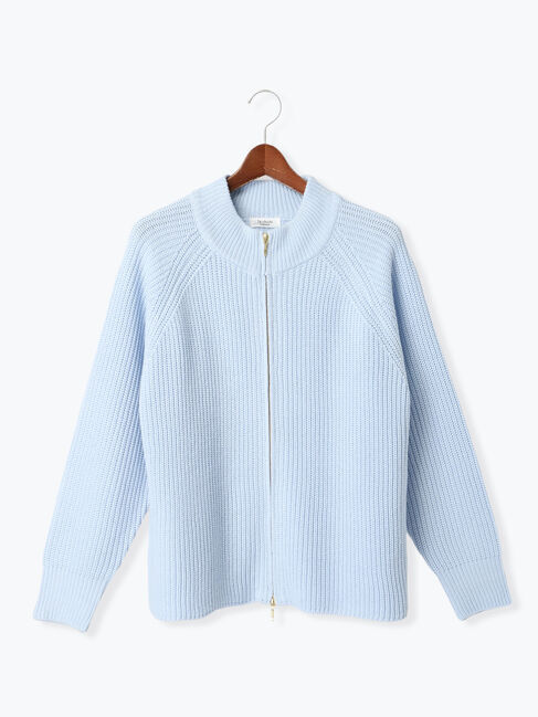 Te chichi TERRASSE「片畦ハイネックダブルジップニット」|ニット・セーター|