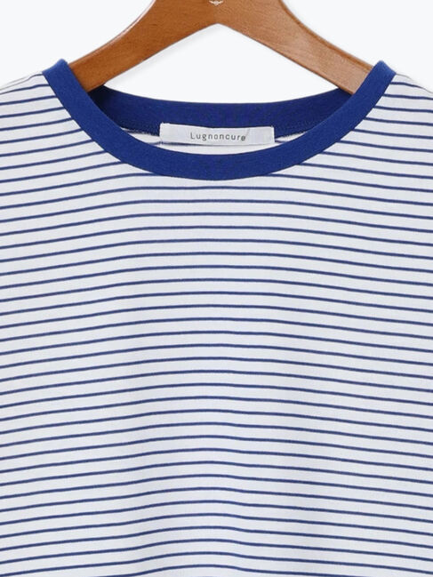 Lugnoncure「【接触冷感】細ボーダーTシャツ」|Tシャツ・カットソー|