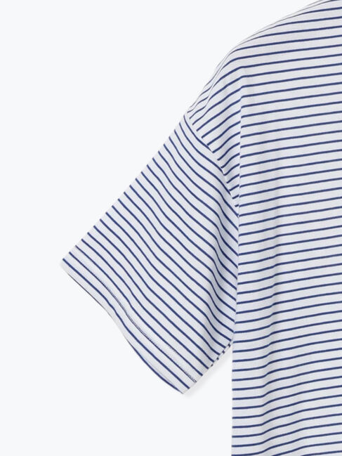 Lugnoncure「【接触冷感】細ボーダーTシャツ」|Tシャツ・カットソー|