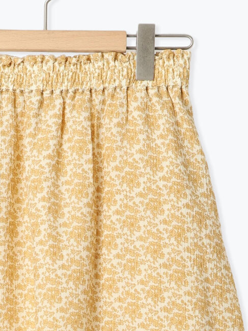 Samansa Mos2「花柄シャーリング切替スカート」|スカート|