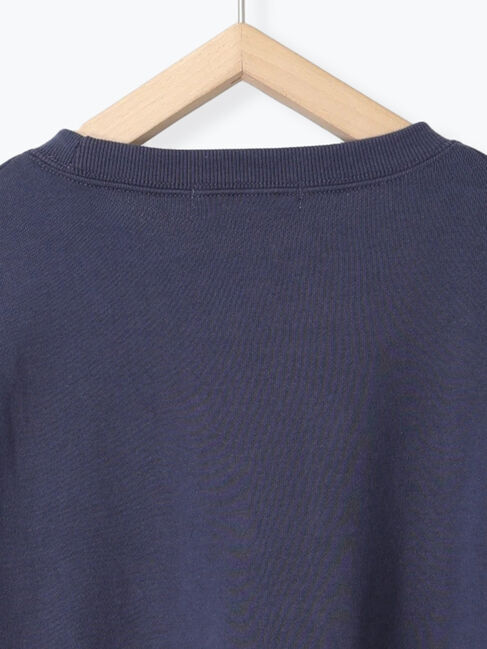 Samansa Mos2 blue「裏毛ロゴスウェット」|Tシャツ・カットソー|