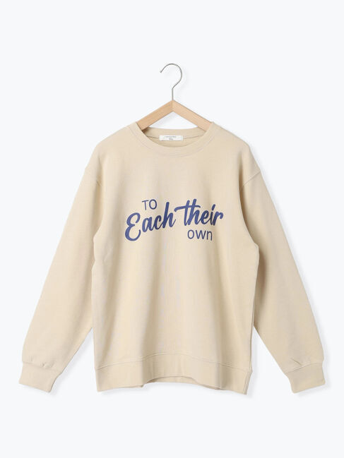 Samansa Mos2 blue「裏毛ロゴスウェット」|Tシャツ・カットソー|