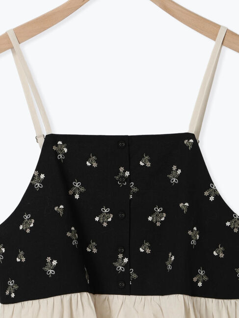 Samansa Mos2「バイカラー花刺繍ビスチェ」|シャツ・ブラウス|