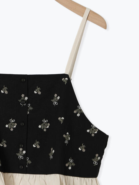 Samansa Mos2「バイカラー花刺繍ビスチェ」|シャツ・ブラウス|