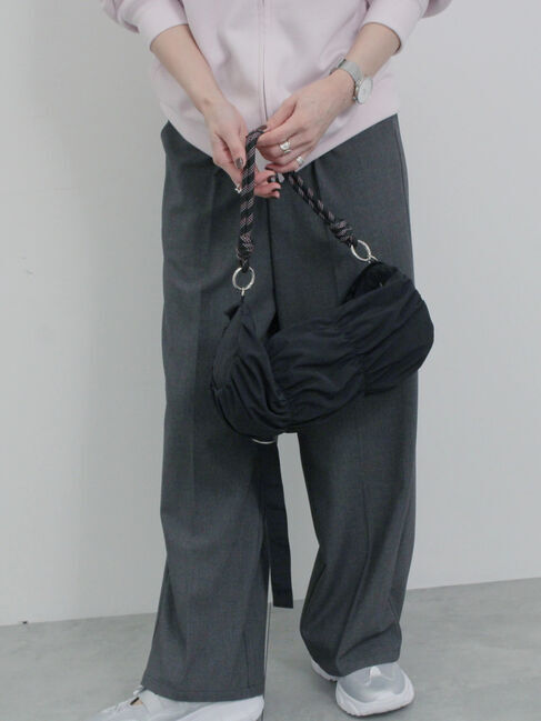 Samansa Mos2 blue「シャーリングミニドラムバッグ」|その他|