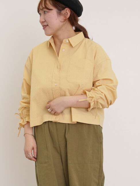 Samansa Mos2「キャンディースリーブショート丈シャツ」|シャツ・ブラウス|