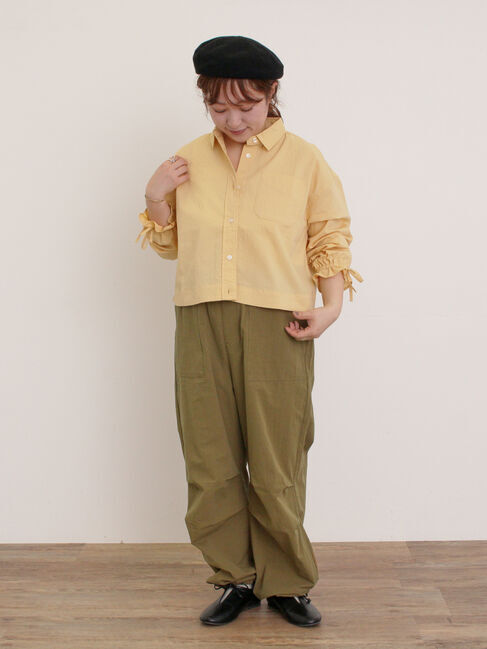 Samansa Mos2「キャンディースリーブショート丈シャツ」|シャツ・ブラウス|