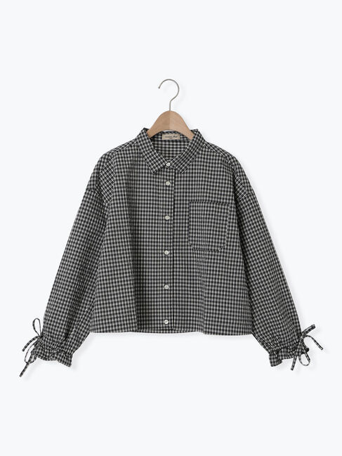 Samansa Mos2「キャンディースリーブショート丈シャツ」|シャツ・ブラウス|