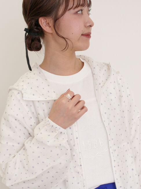 Samansa Mos2「ピグメント加工ロゴ刺繍ロングTシャツ」|Tシャツ・カットソー|