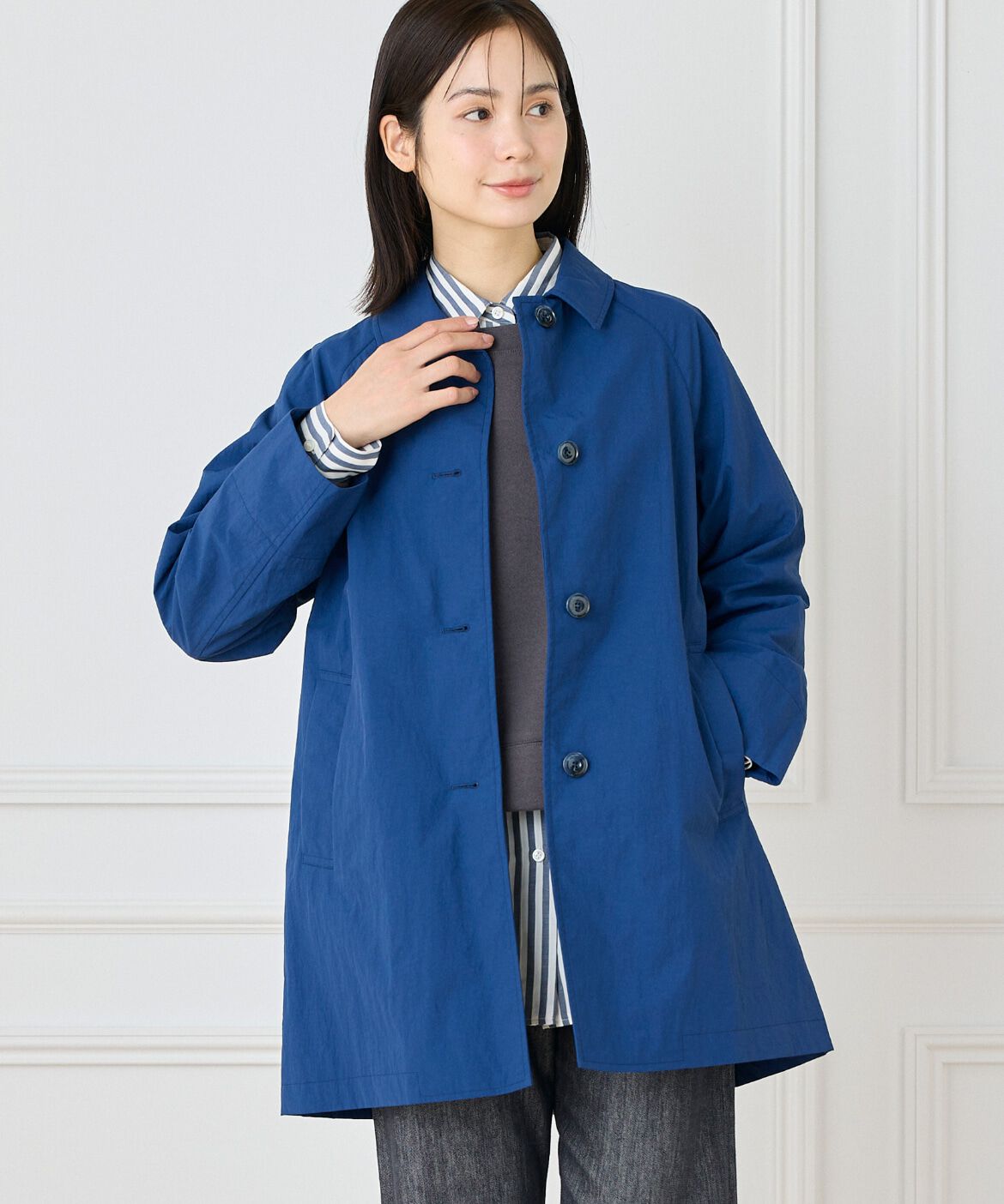 DAY by DAY it&rsquo;s international「ステンカラーコート」|ステンカラーコート|ネイビー