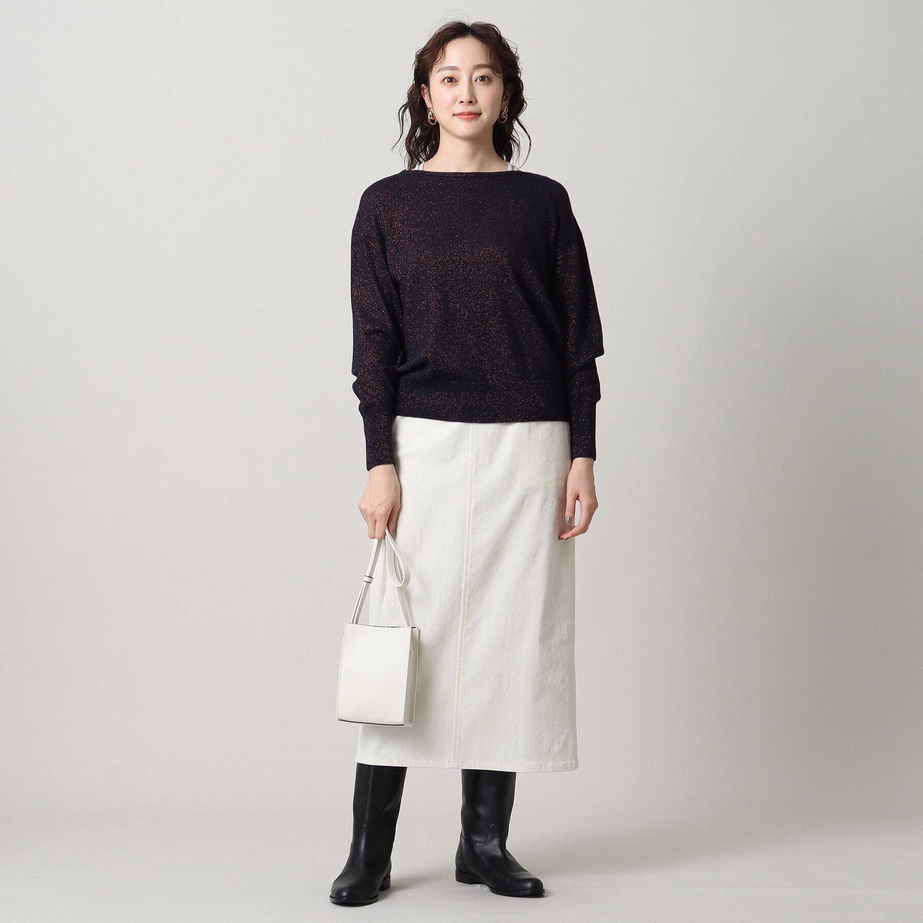 UNTITLED「リーベルラメベア天竺タンクトップ」|キャミソール|