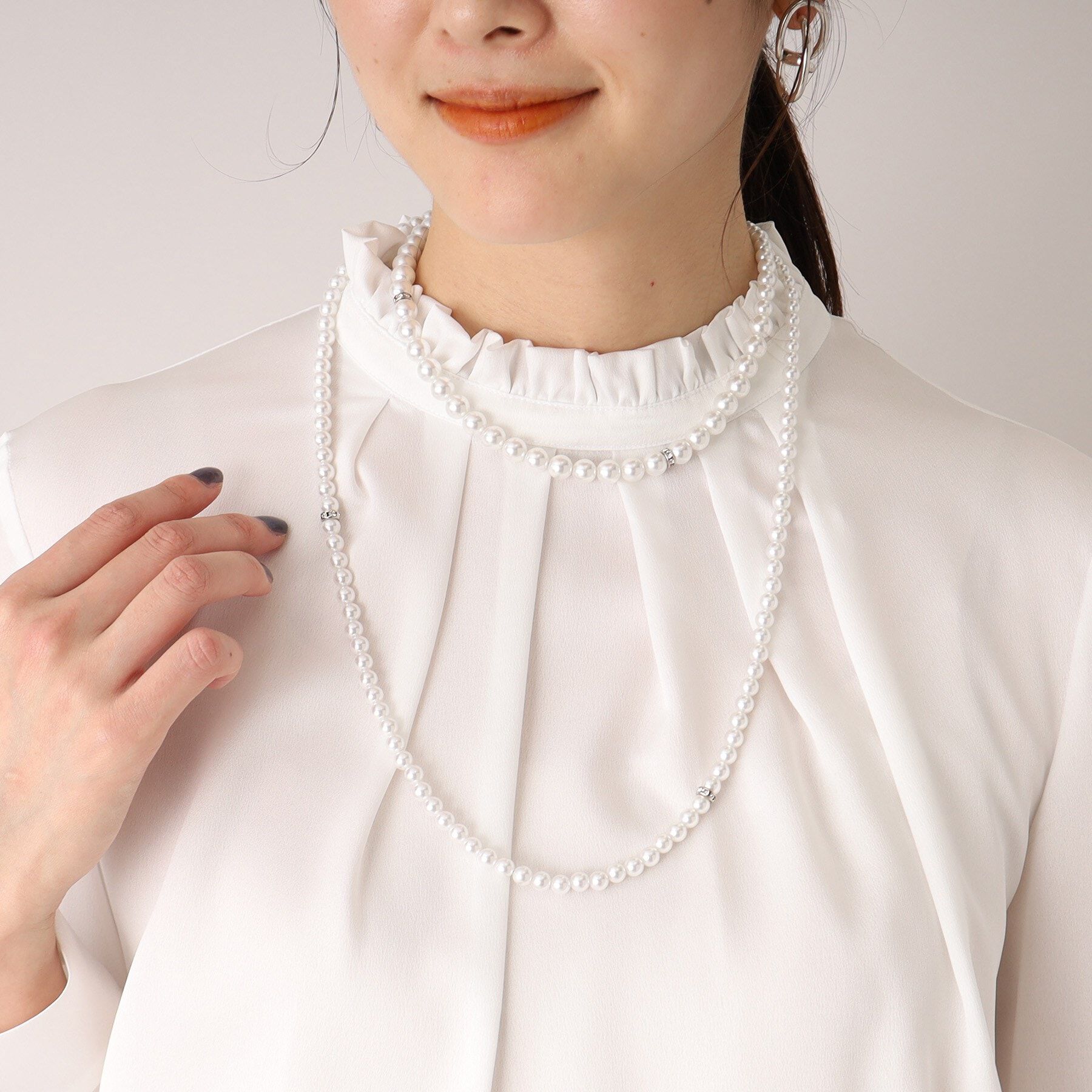 UNTITLED「【セレモニー】2連フェイクパールネックレス」|ネックレス|