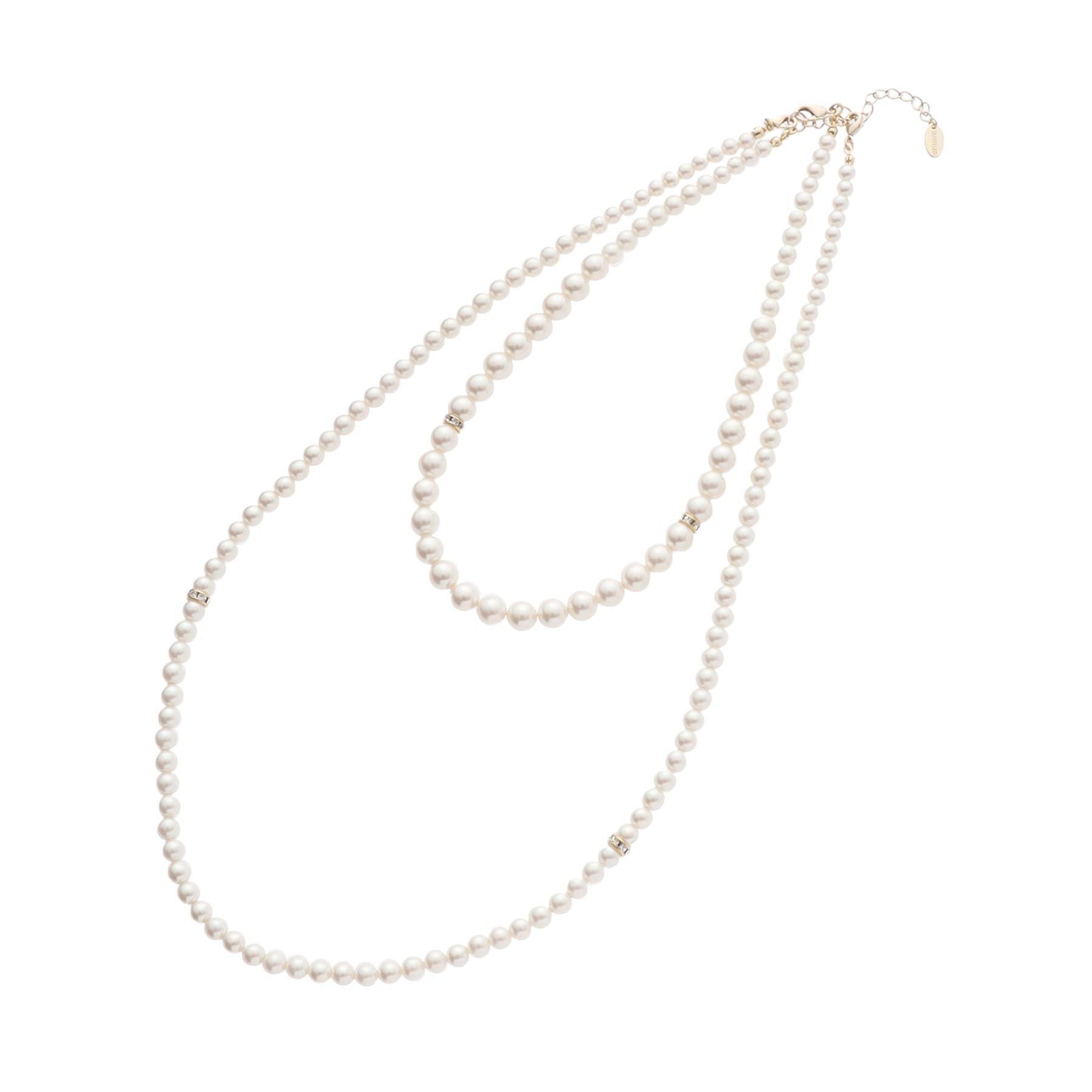 UNTITLED「【セレモニー】2連フェイクパールネックレス」|ネックレス|ゴールド(007)
