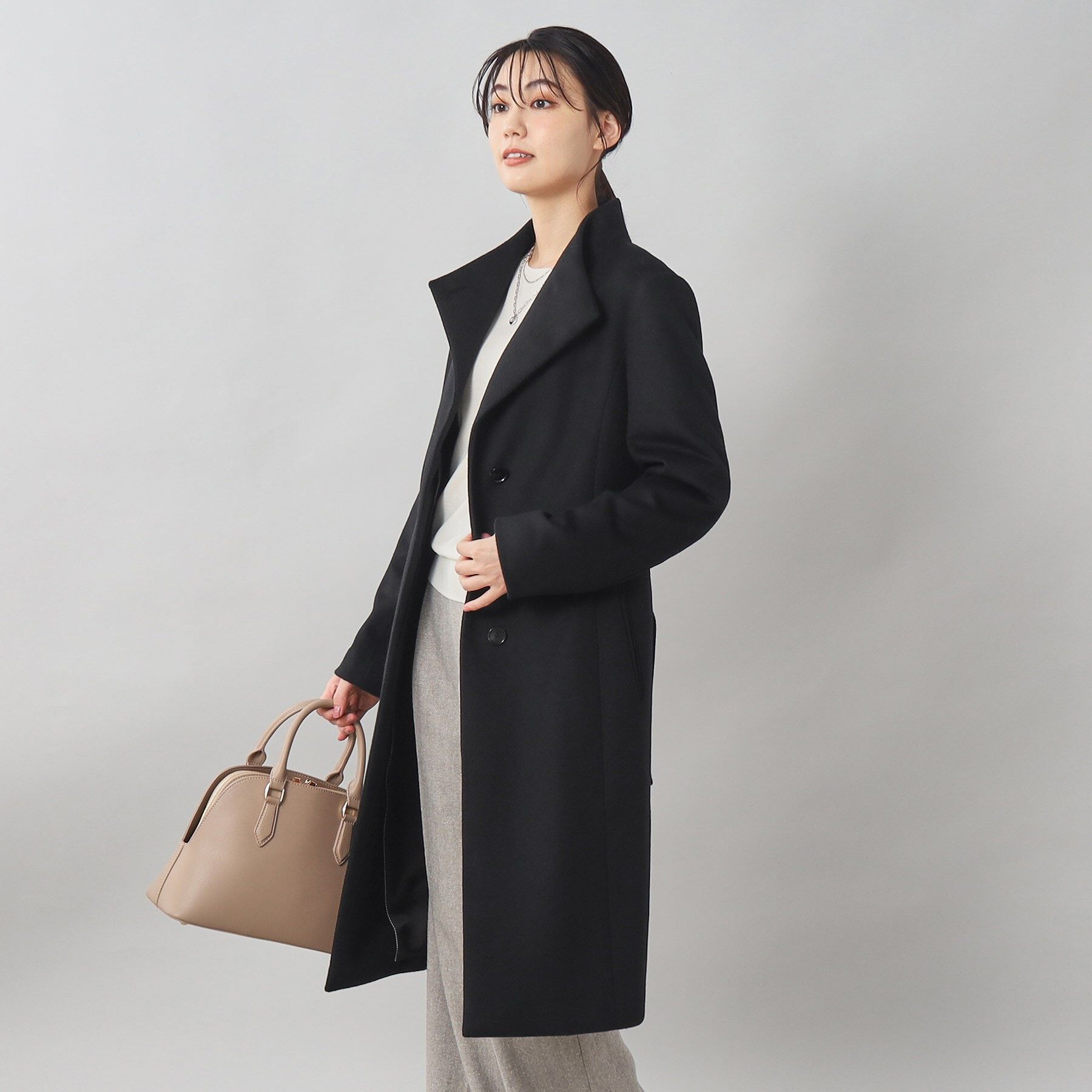 UNTITLED「【日本製／2WAY衿】スタンドカラー ロングコート」|その他|