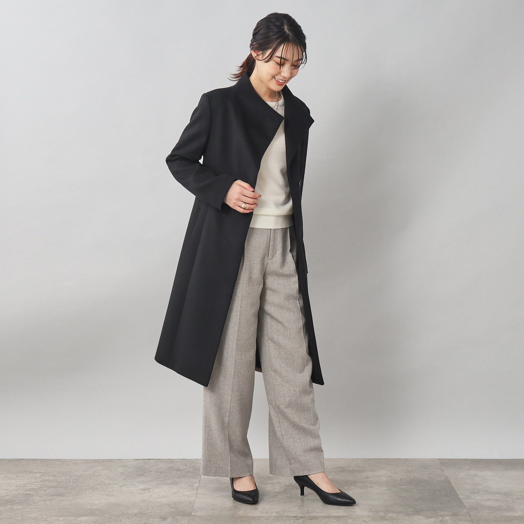 UNTITLED「【日本製／2WAY衿】スタンドカラー ロングコート」|その他|