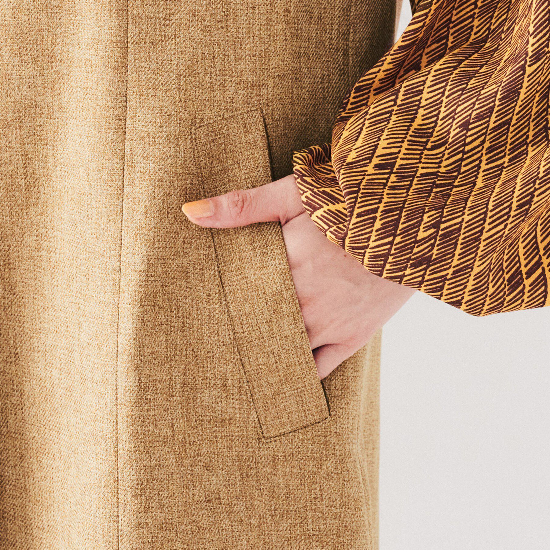 UNTITLED「【ツイードライク/セットアップ可】メランジ ロングジレ」|ベスト・ジレ|