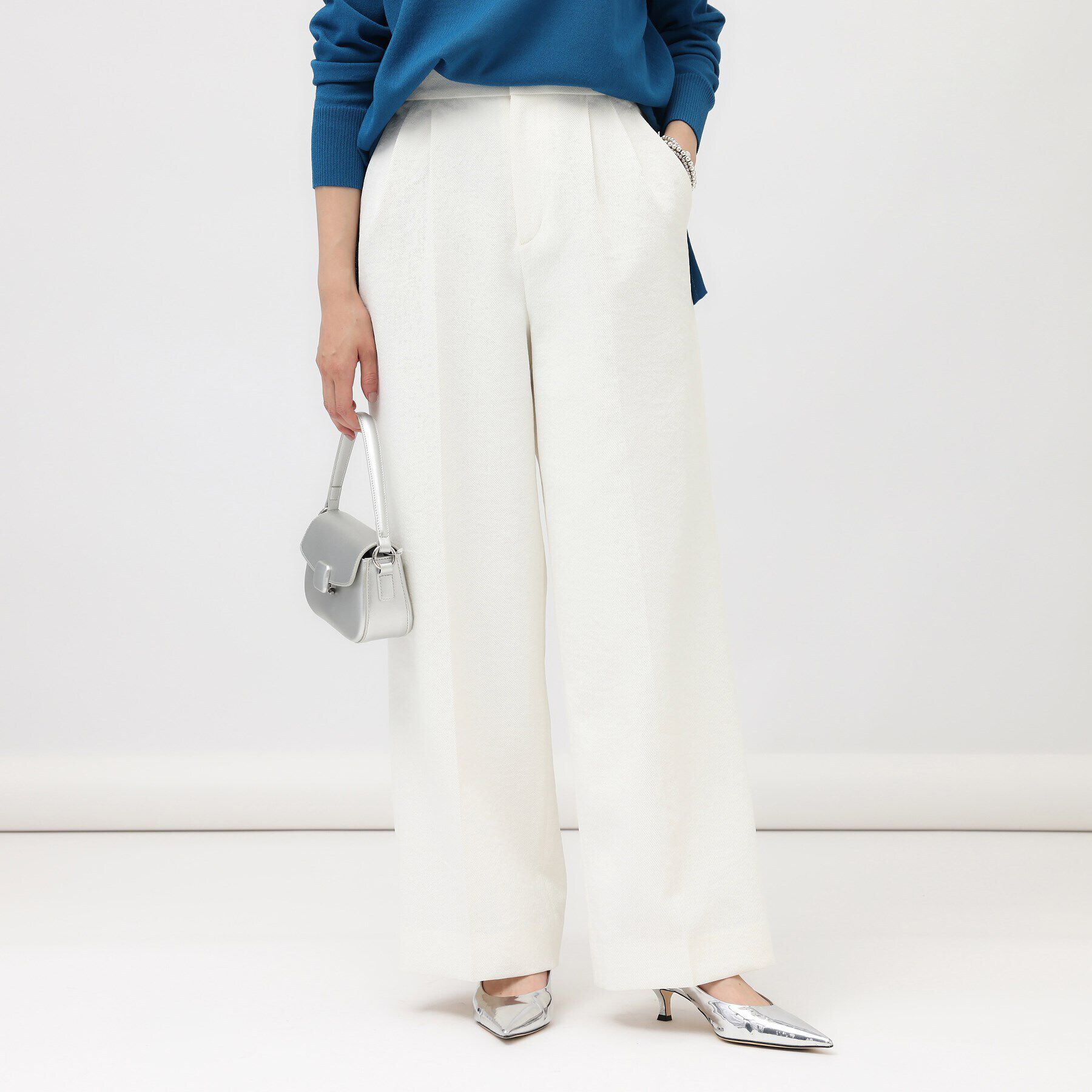 UNTITLED「【洗える/ドライタッチ】センタープレス ワイドパンツ」|その他|