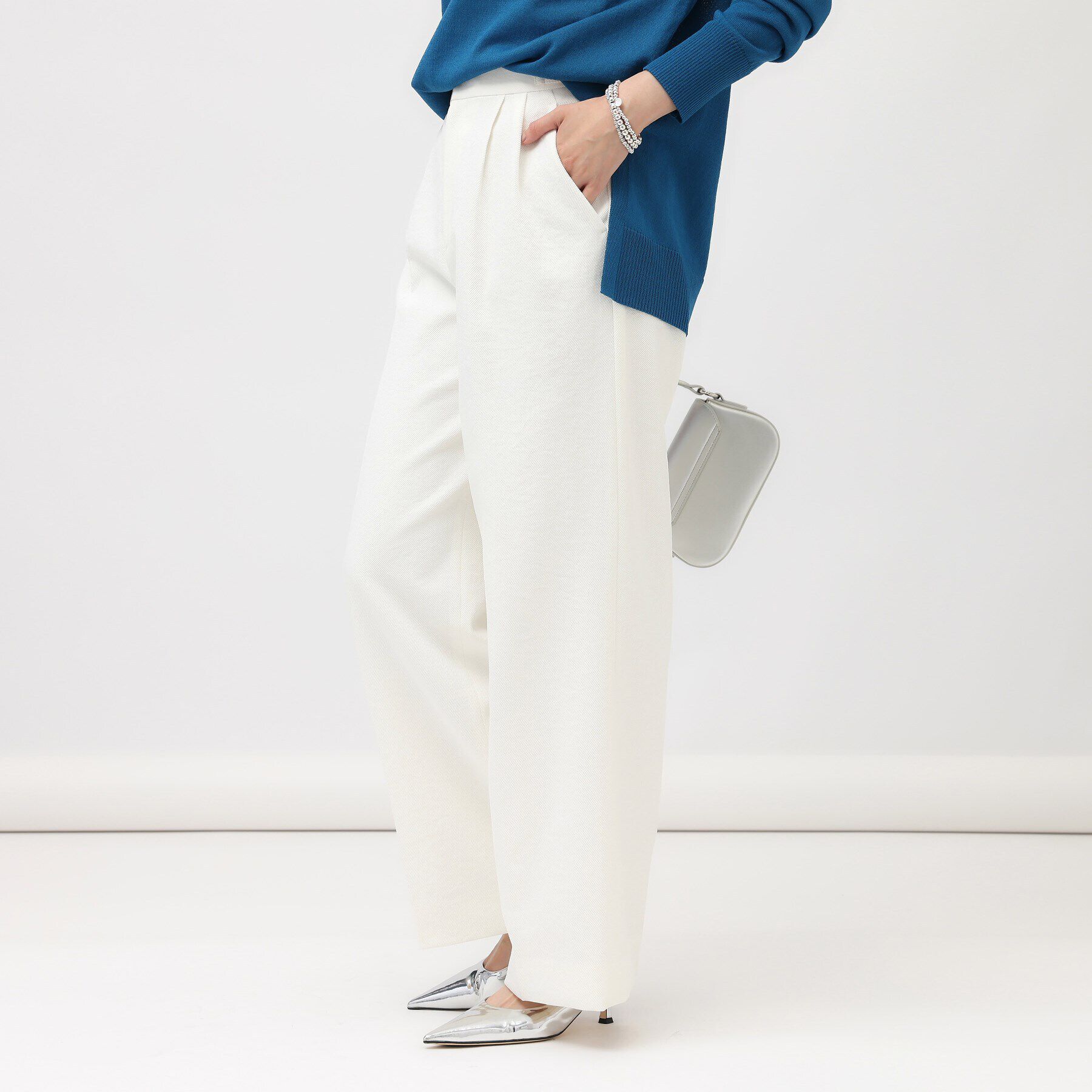 UNTITLED「【洗える/ドライタッチ】センタープレス ワイドパンツ」|その他|