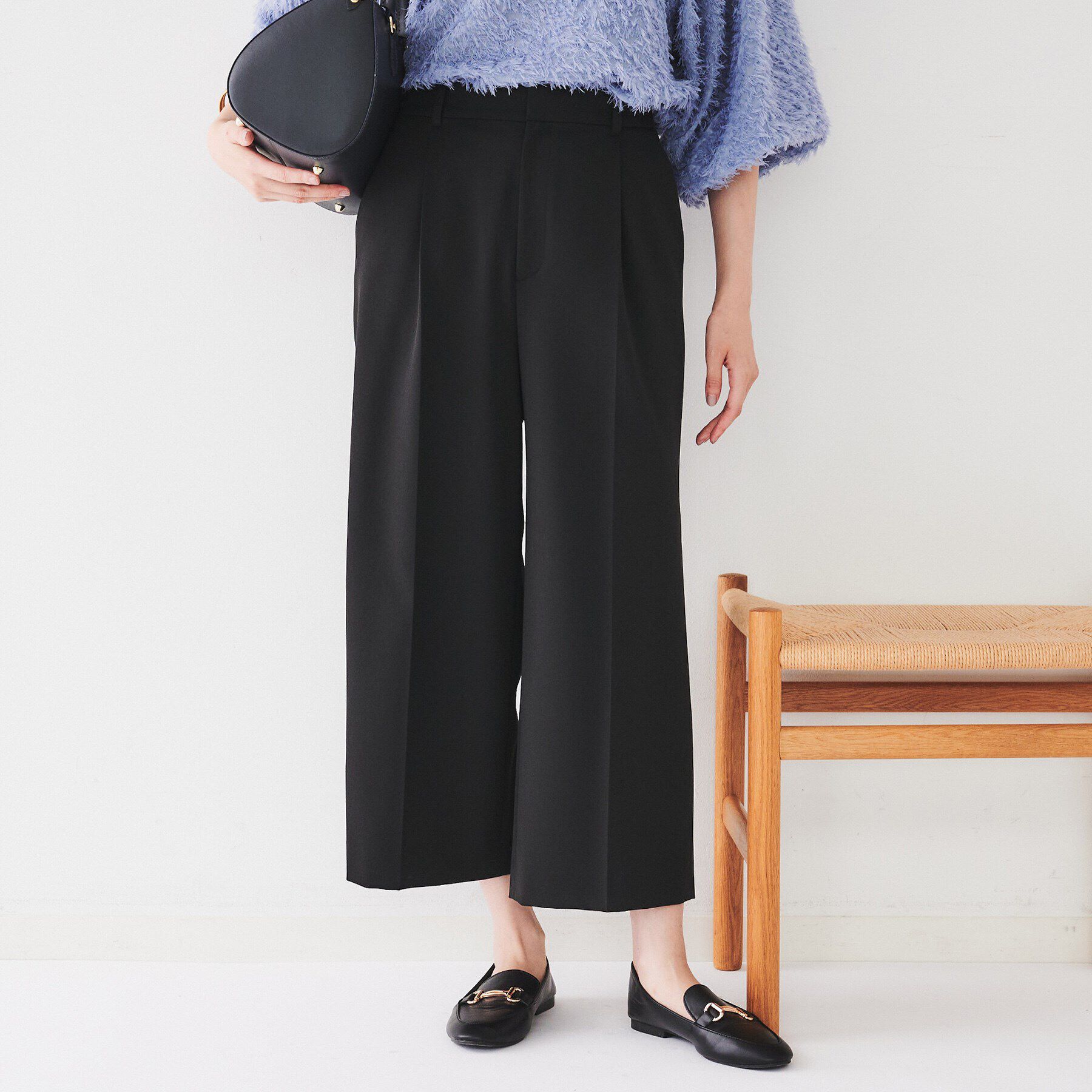 UNTITLED「【ストレッチ/後ろウエストゴム】タックワイドパンツ」|その他|