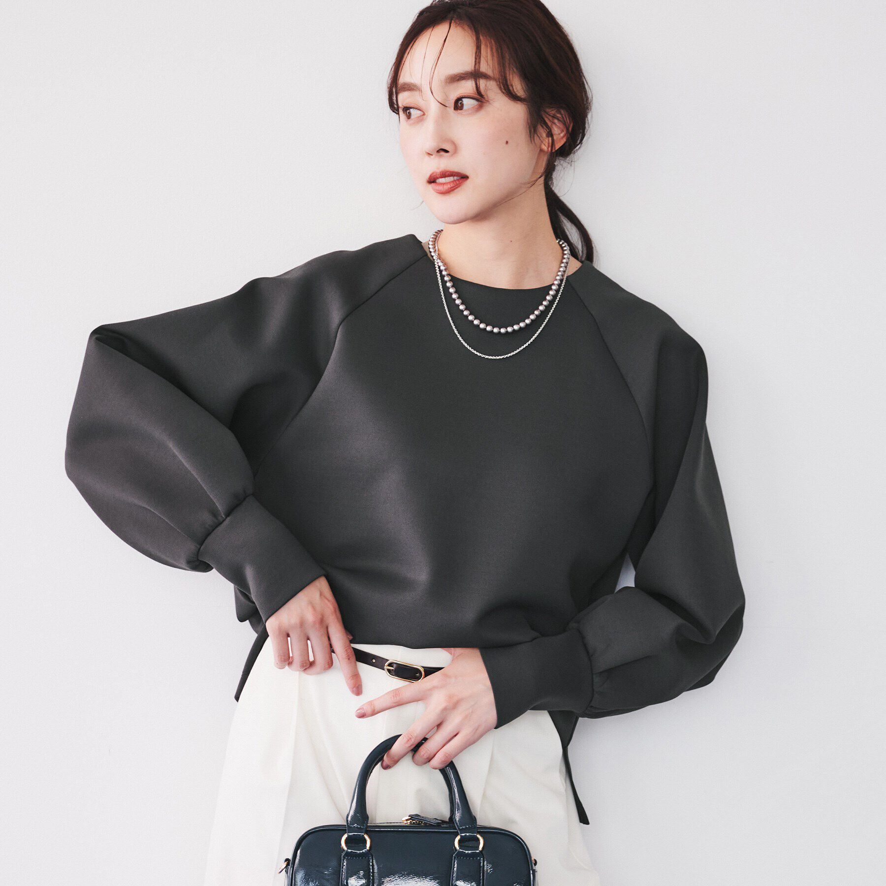 UNTITLED「【スポンディッシュ/セットアップ可能】ダンボールジャージ プルオーバー」|Tシャツ・カットソー|チャコールグレー(0