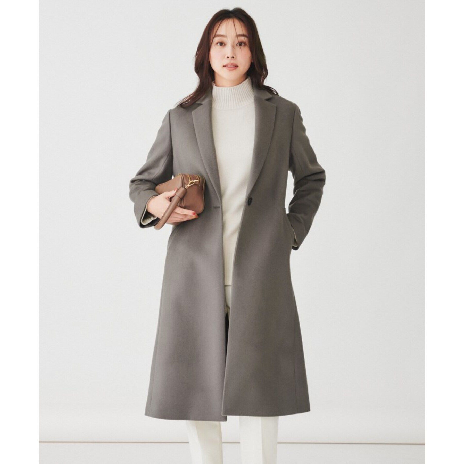 UNTITLED「【日本製】ウールチェスターコート」|チェスターコート|チャコールグレー(0