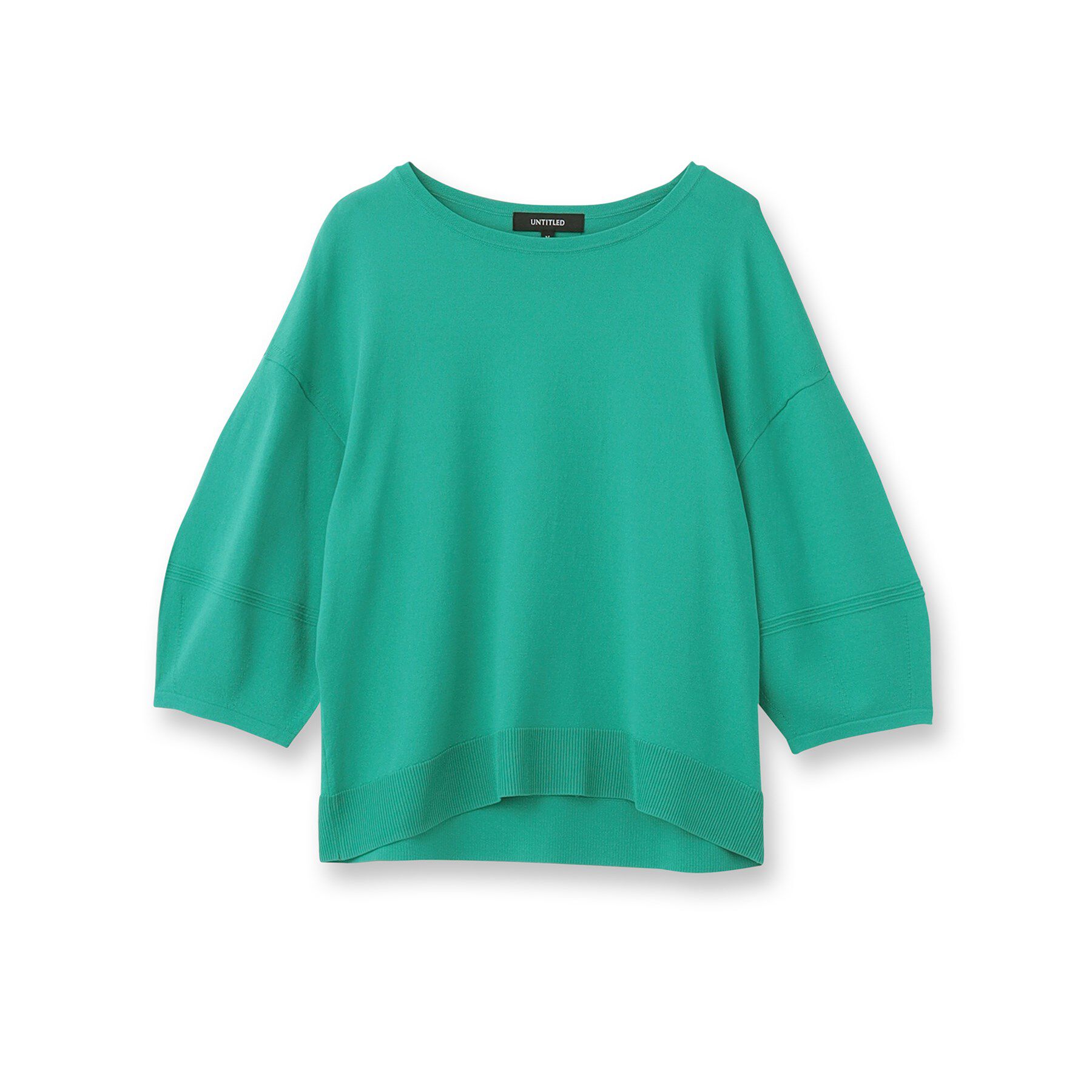 UNTITLED「【袖コンシャス/着映え/六分袖】ランタンスリーブニット」|ニット・セーター|