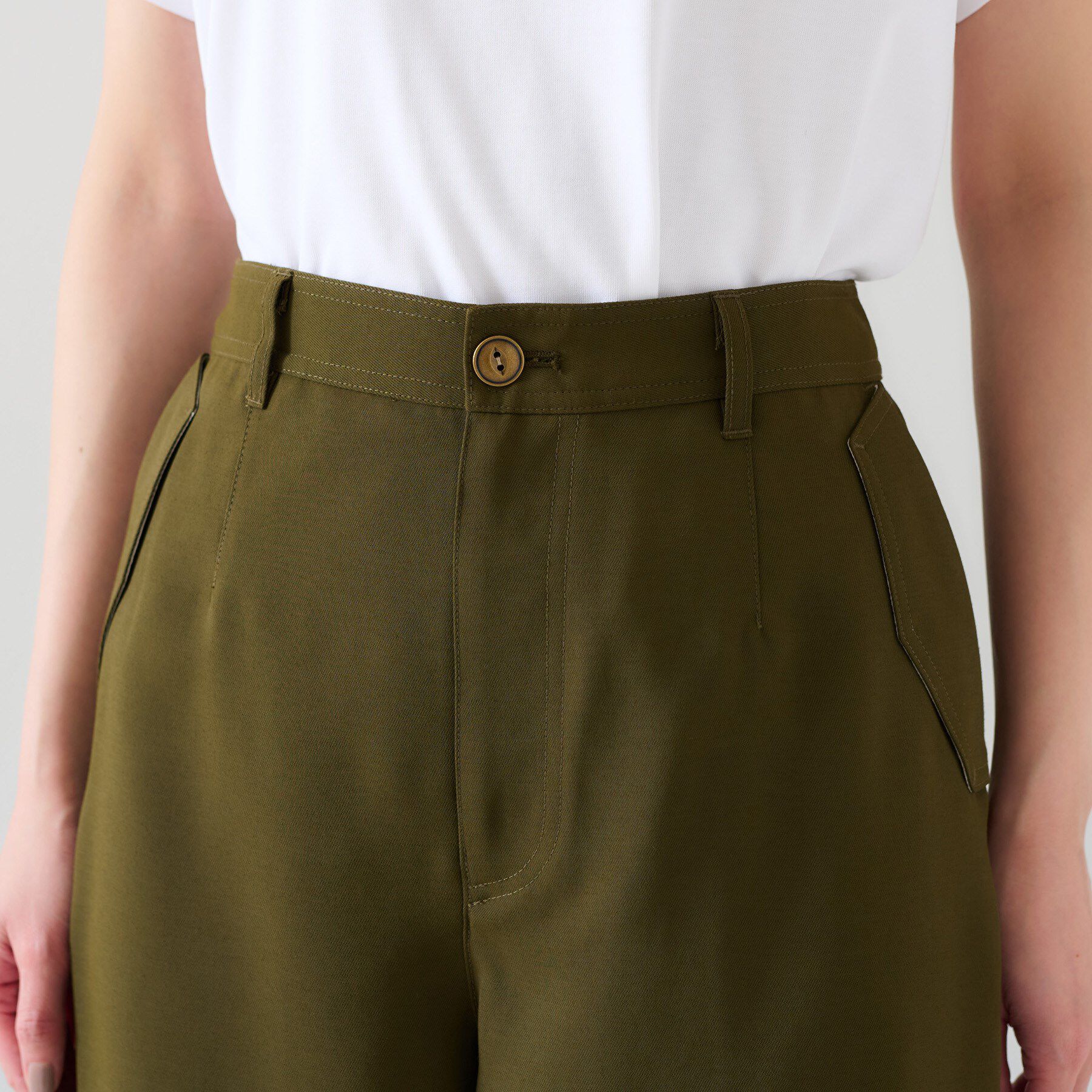 UNTITLED「【トレンド/手洗い可】ミリタリーライク カーブパンツ」|その他|