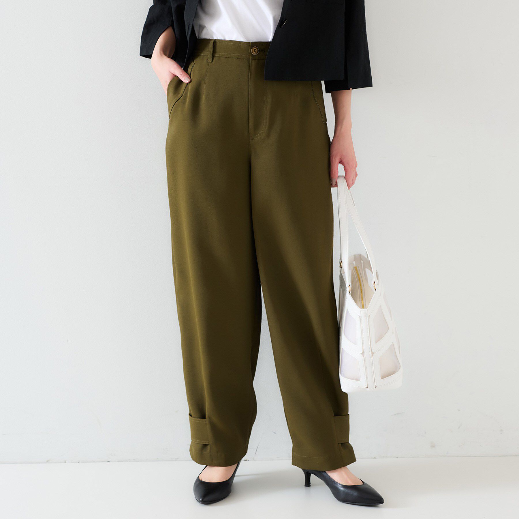 UNTITLED「【トレンド/手洗い可】ミリタリーライク カーブパンツ」|その他|