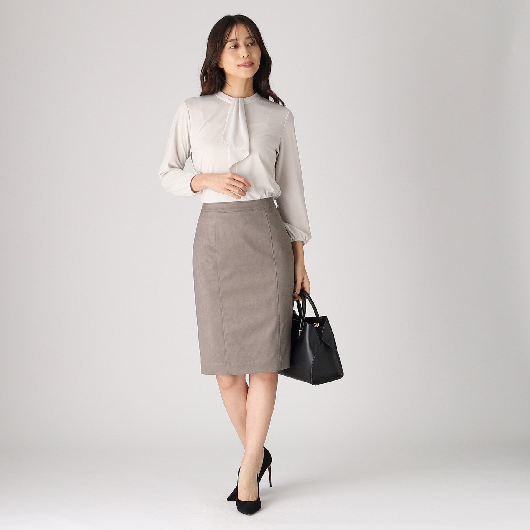 COUP DE CHANCE「【洗える／日本製】スェード調素材タイトスカート」|スカート|