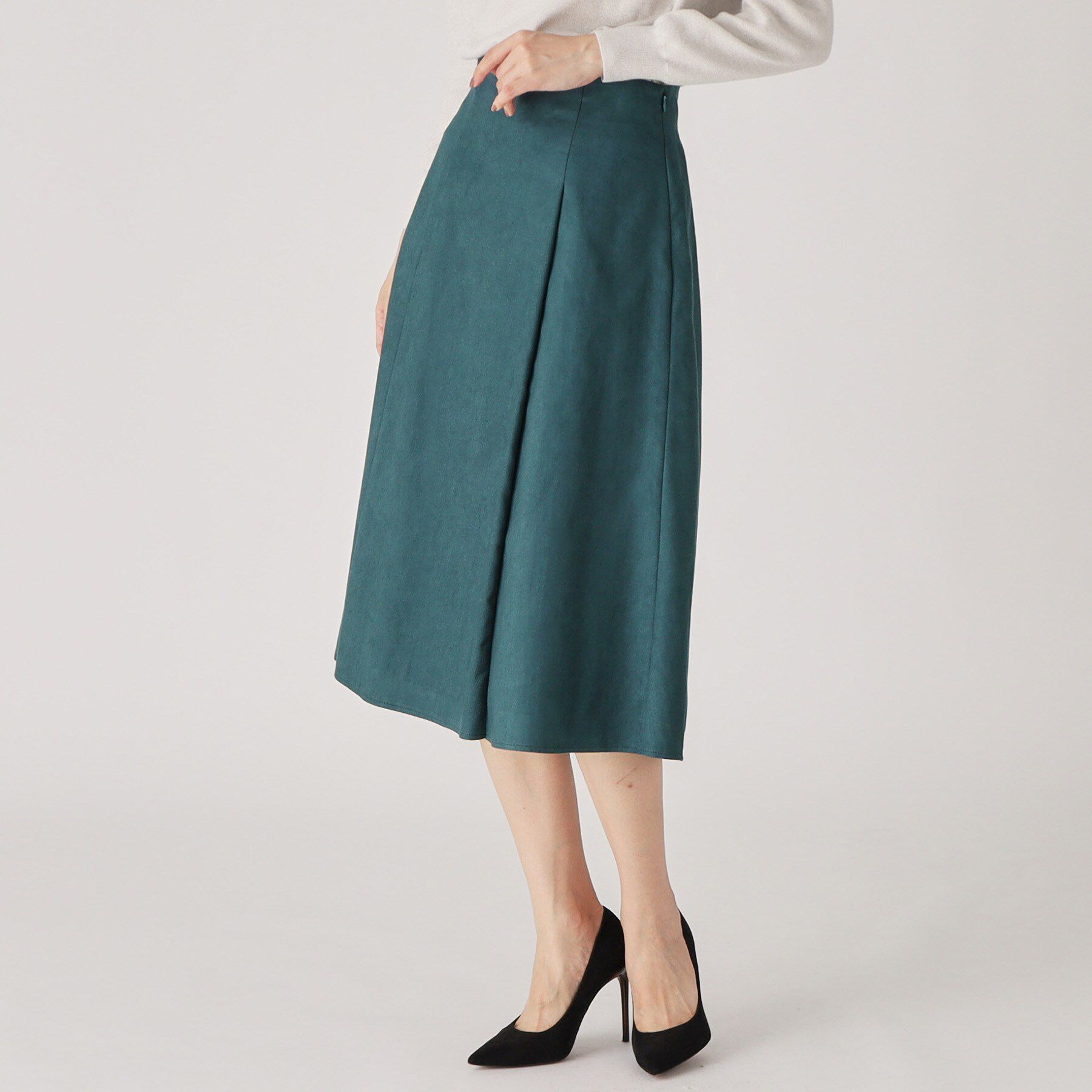 COUP DE CHANCE「【洗える／日本製】スェード調フレアースカート」|スカート|