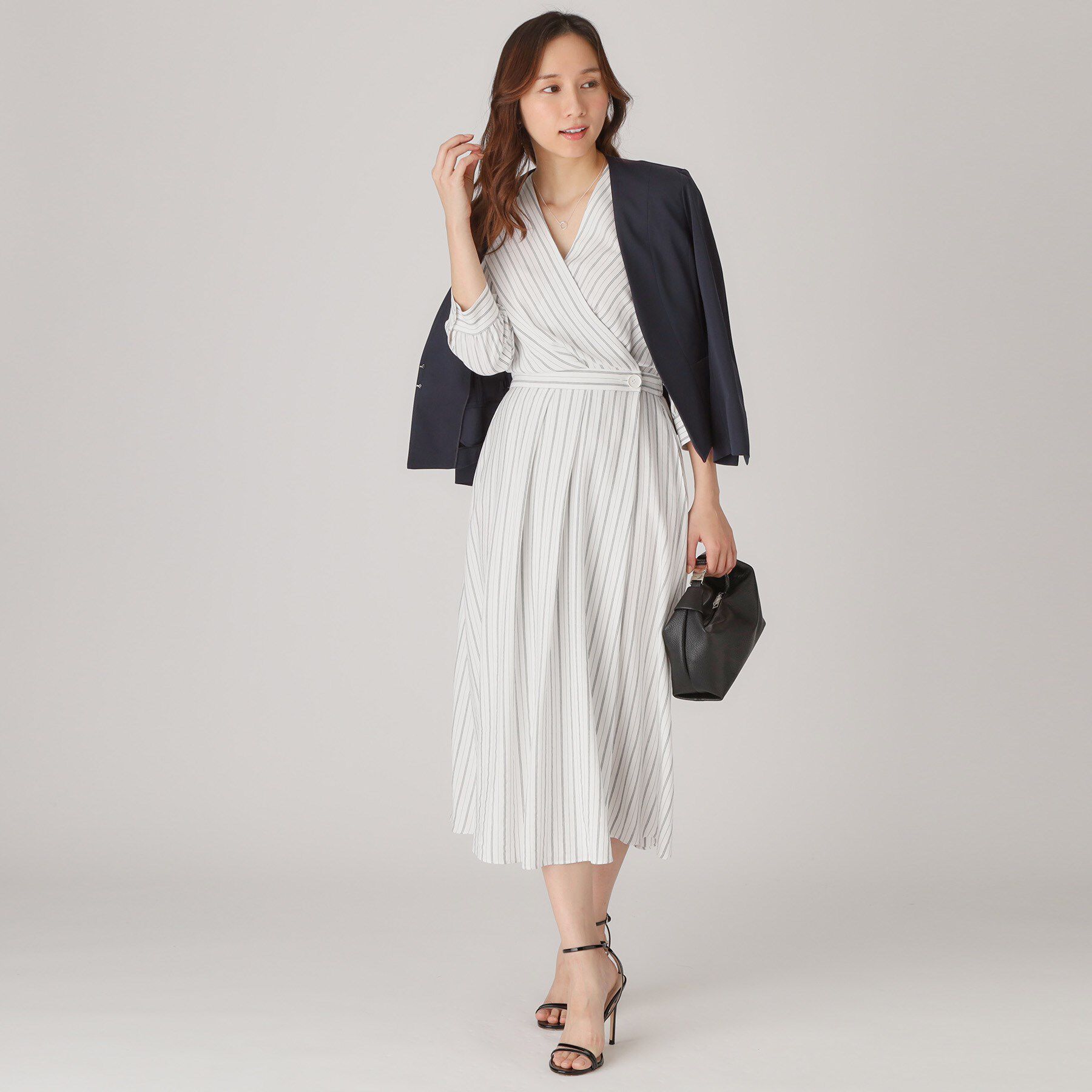 COUP DE CHANCE「【洗える／日本製】細見えカラーレスジャケット」|ノーカラージャケット|