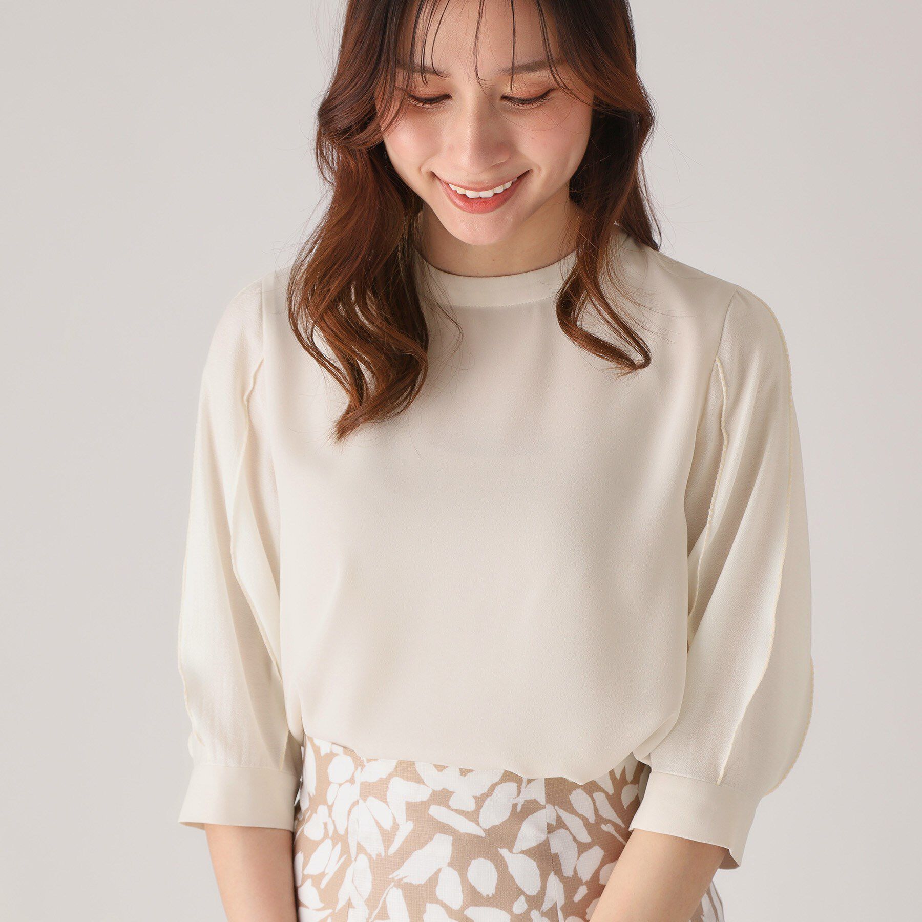 COUP DE CHANCE「【洗える／刺しゅうディテール】袖デザインブラウス」|シャツ・ブラウス|