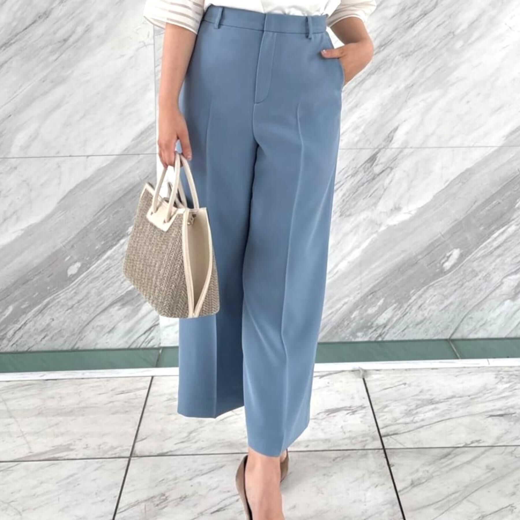 COUP DE CHANCE「【洗える／日本製／裏付き】センタープレス入ワイドパンツ」|その他|