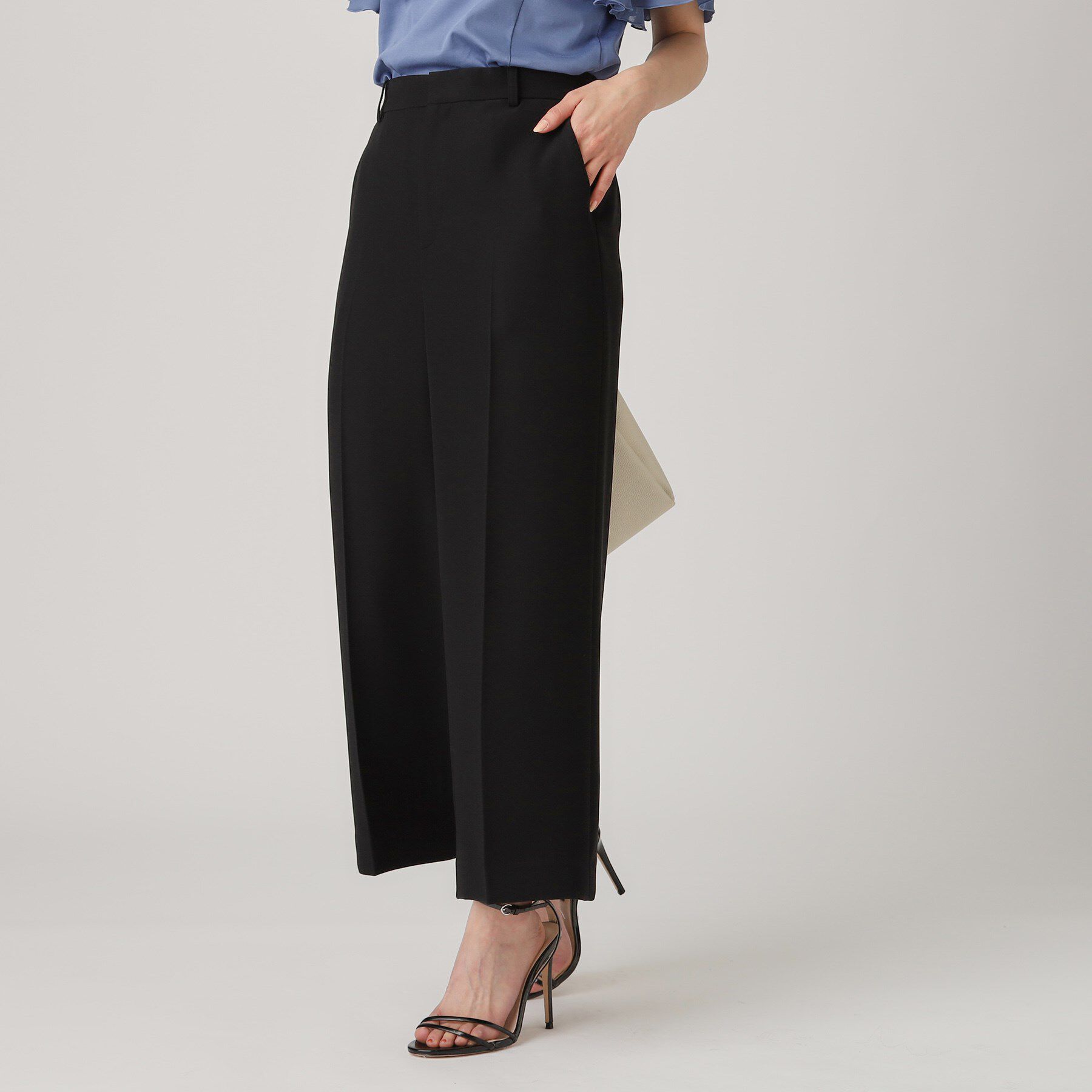 COUP DE CHANCE「【洗える／日本製／裏付き】センタープレス入ワイドパンツ」|その他|