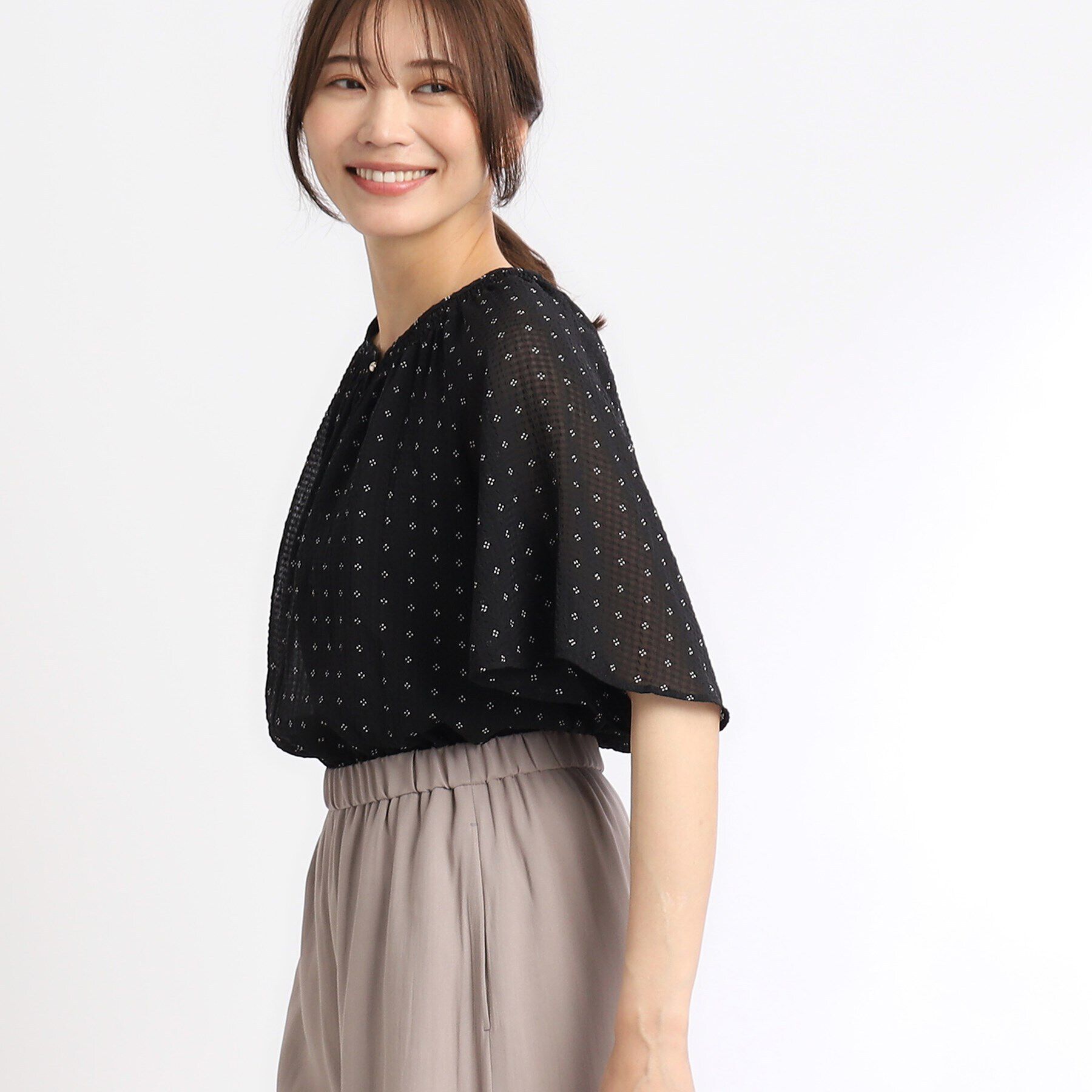 Reflect「【手洗い可】サッカープリントブラウス」|その他|