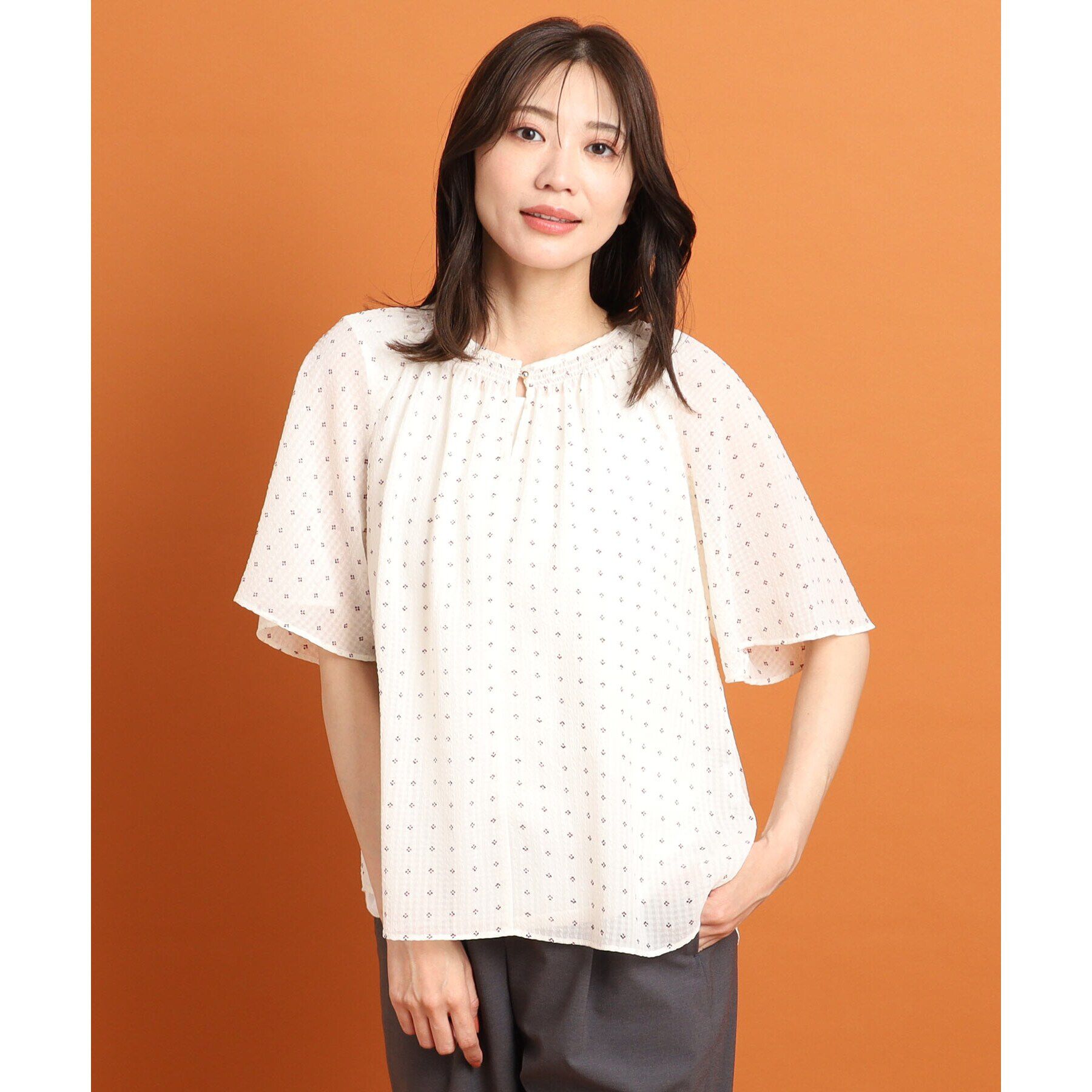 Reflect「【手洗い可】サッカープリントブラウス」|その他|