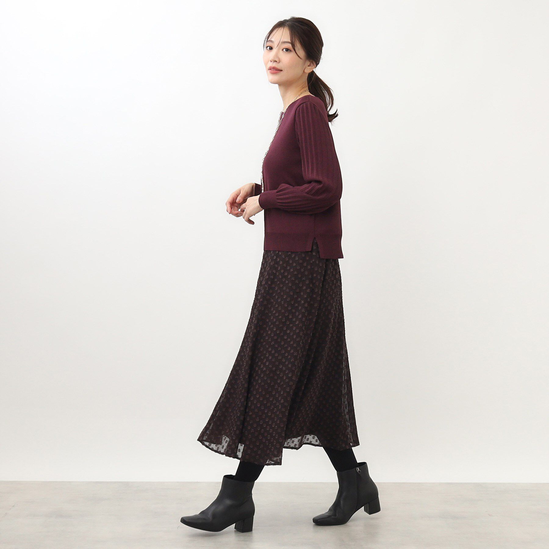 Reflect「【大人気ニットに新色登場！マイカラニット+／細見え／WEB限定カラーあり／マシンウォッシュ可／選べる」|ニット・セーター|