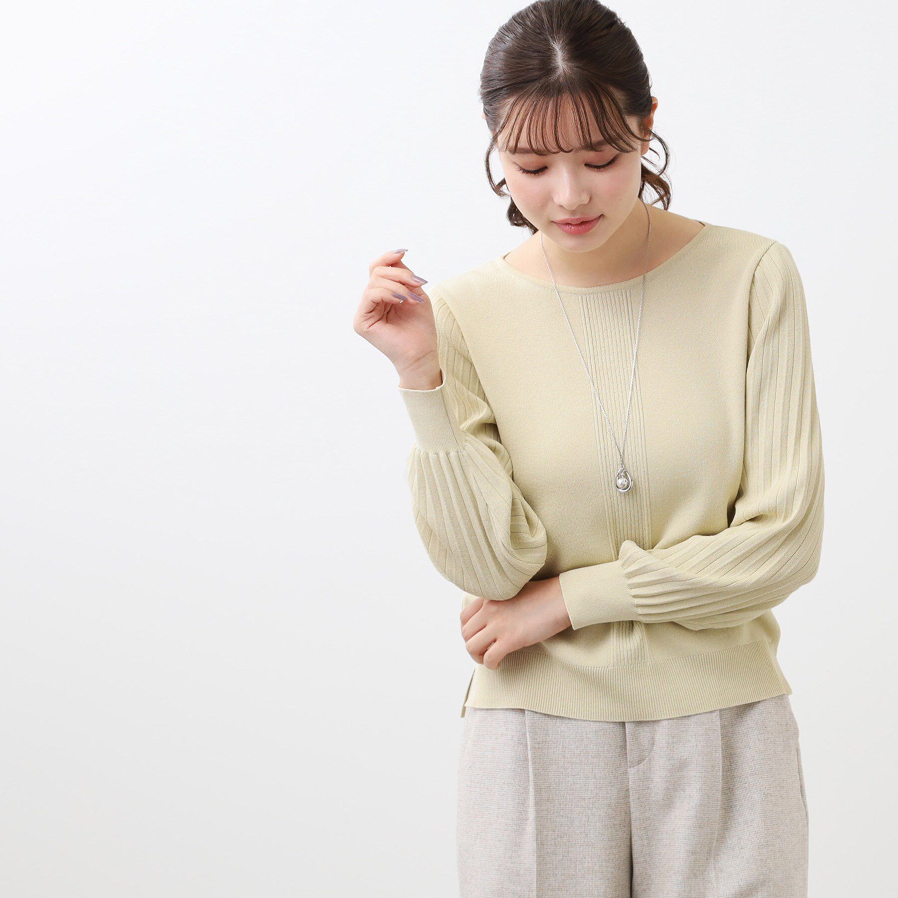 Reflect「【大人気ニットに新色登場！マイカラニット+／細見え／WEB限定カラーあり／マシンウォッシュ可／選べる」|ニット・セーター|