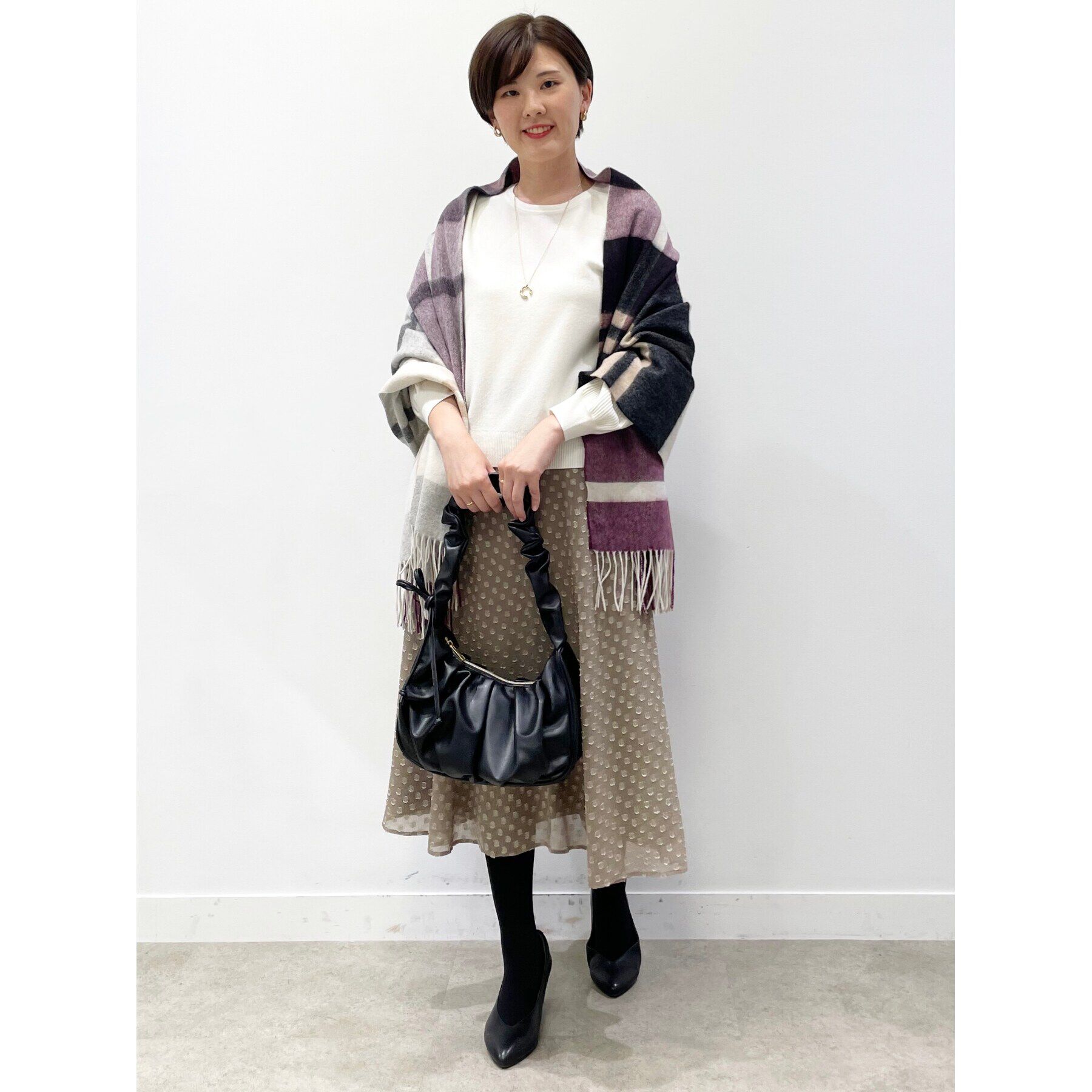 Reflect「【手洗い可】シアードットフレアスカート」|スカート|