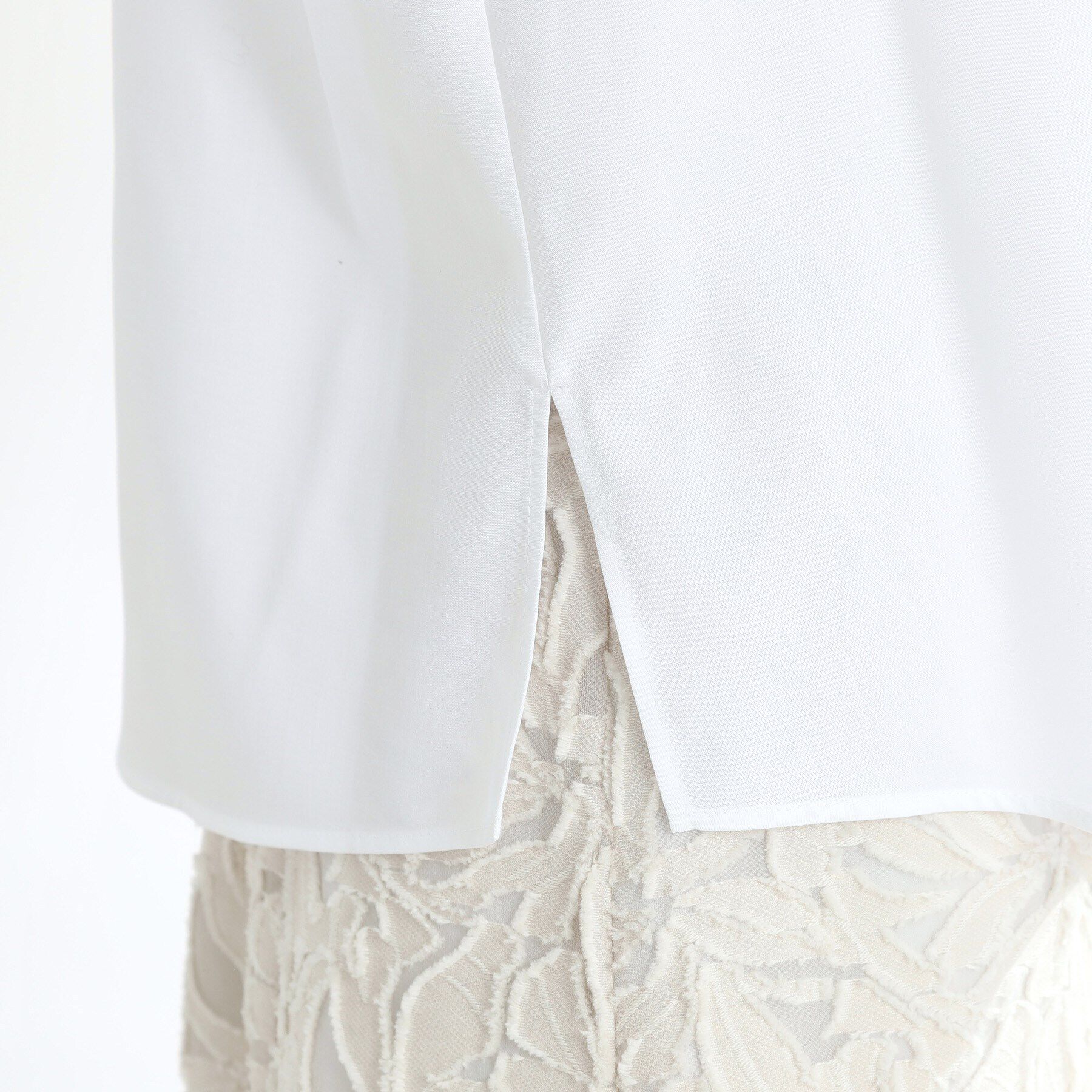 Reflect「【接触冷感／洗える】スタンドネックシャツブラウス」|シャツ・ブラウス|