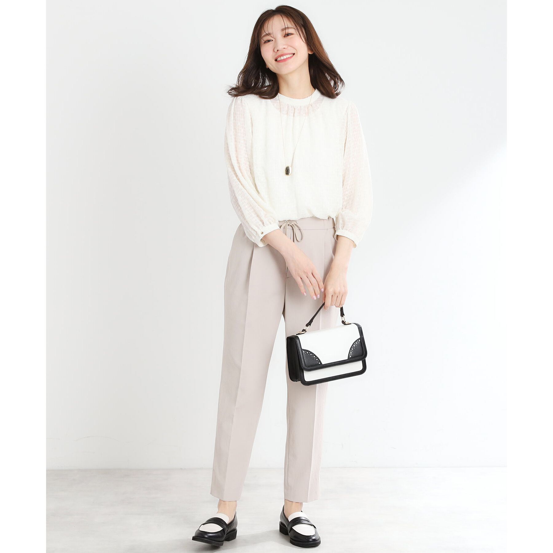 Reflect「【手洗い可】ロングシルエットブラウス」|シャツ・ブラウス|