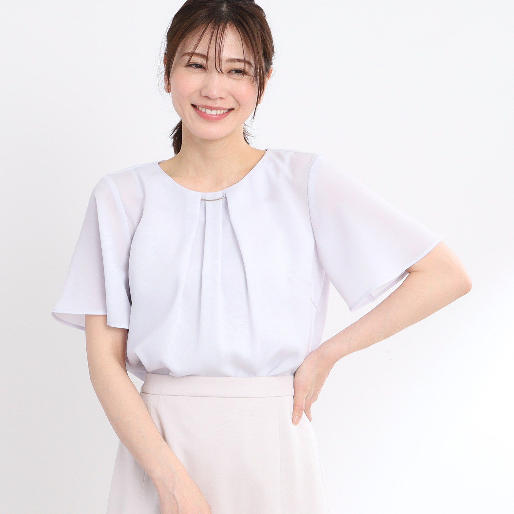 Reflect「【洗える】タックディティールブラウス」|シャツ・ブラウス|