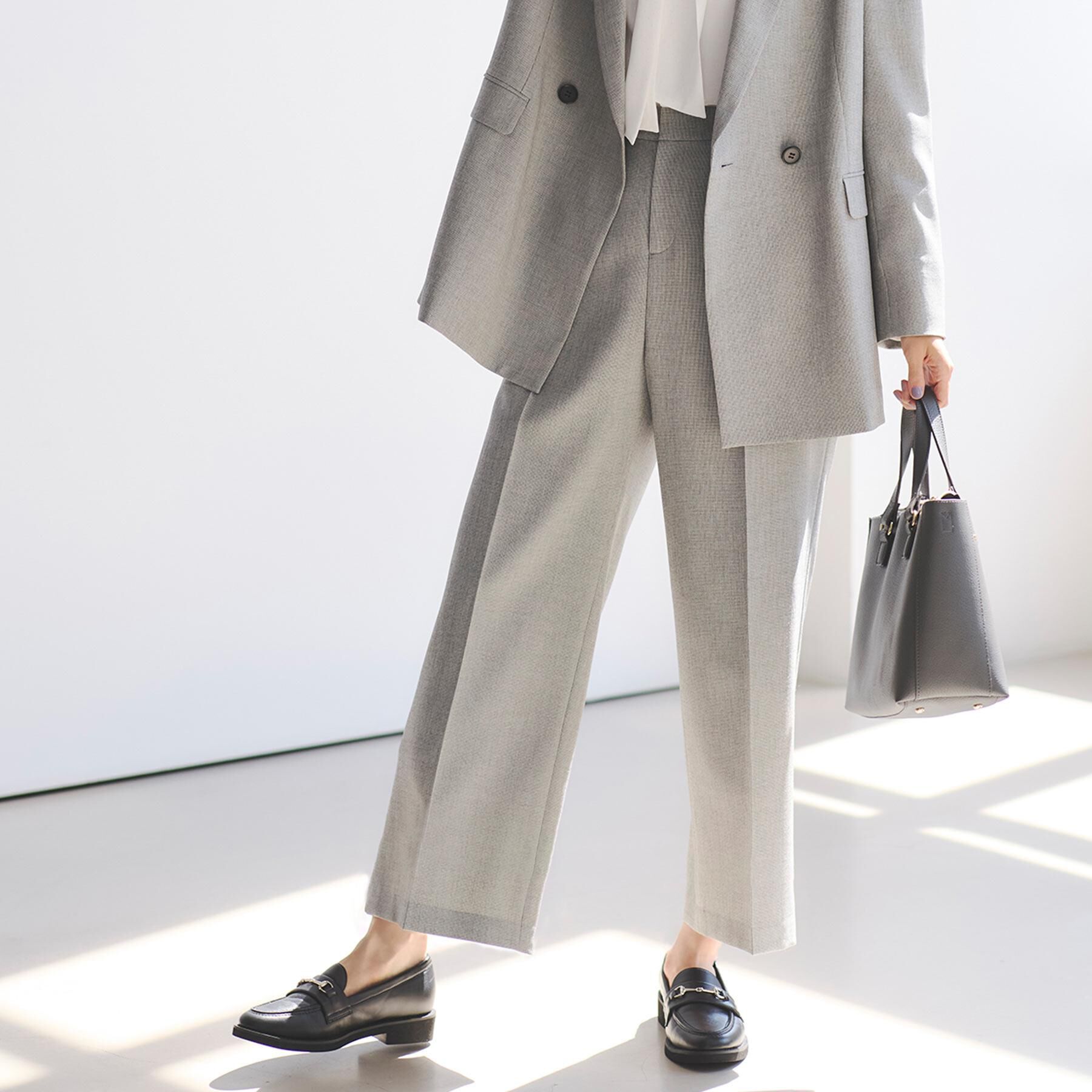 Reflect「【単品使いOK◎／セットアップ可】リラクシーメランジワイドパンツ」|その他|ライトグレー(011