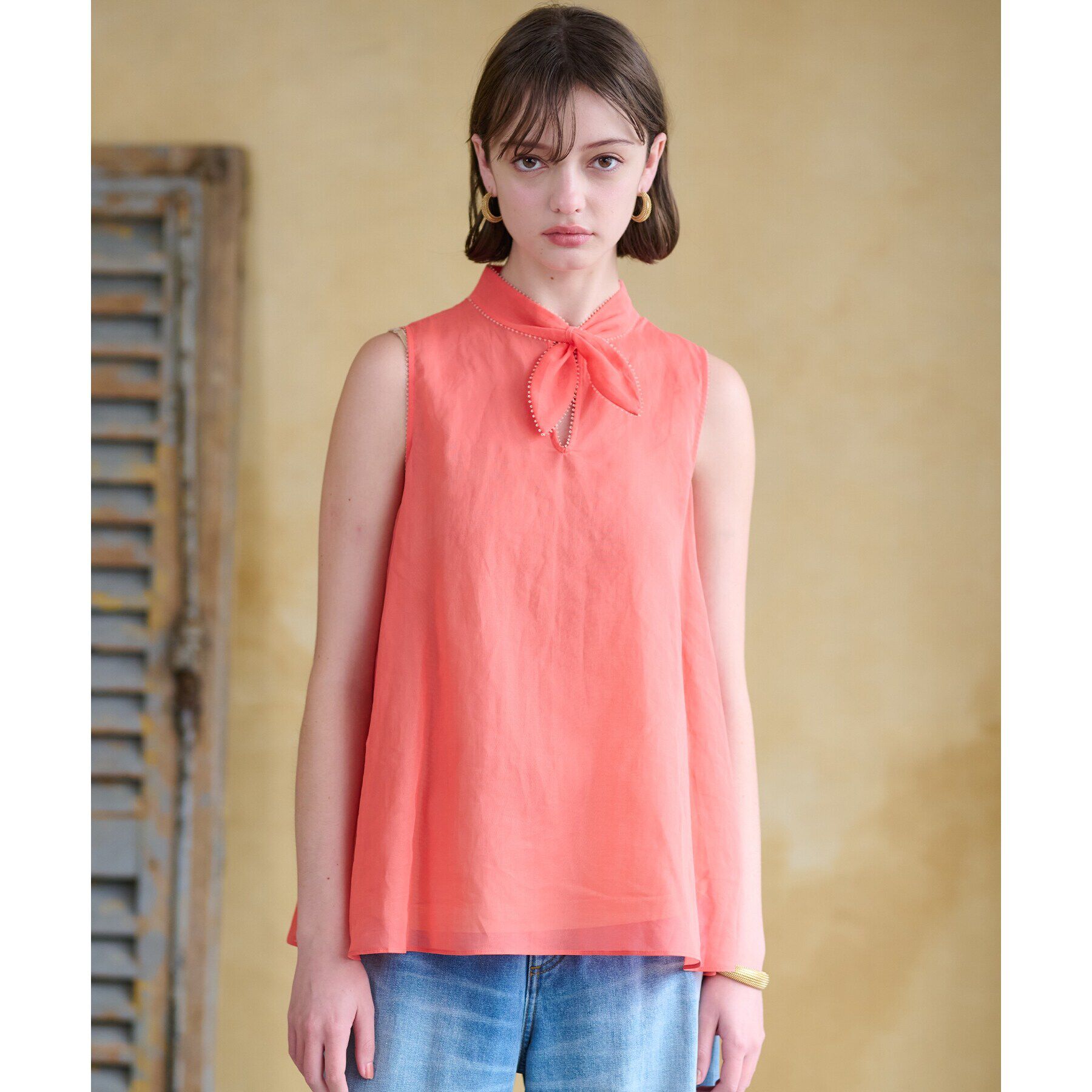 DRESSTERIOR「シアーリボンアーカイブブラウス」|シャツ・ブラウス|