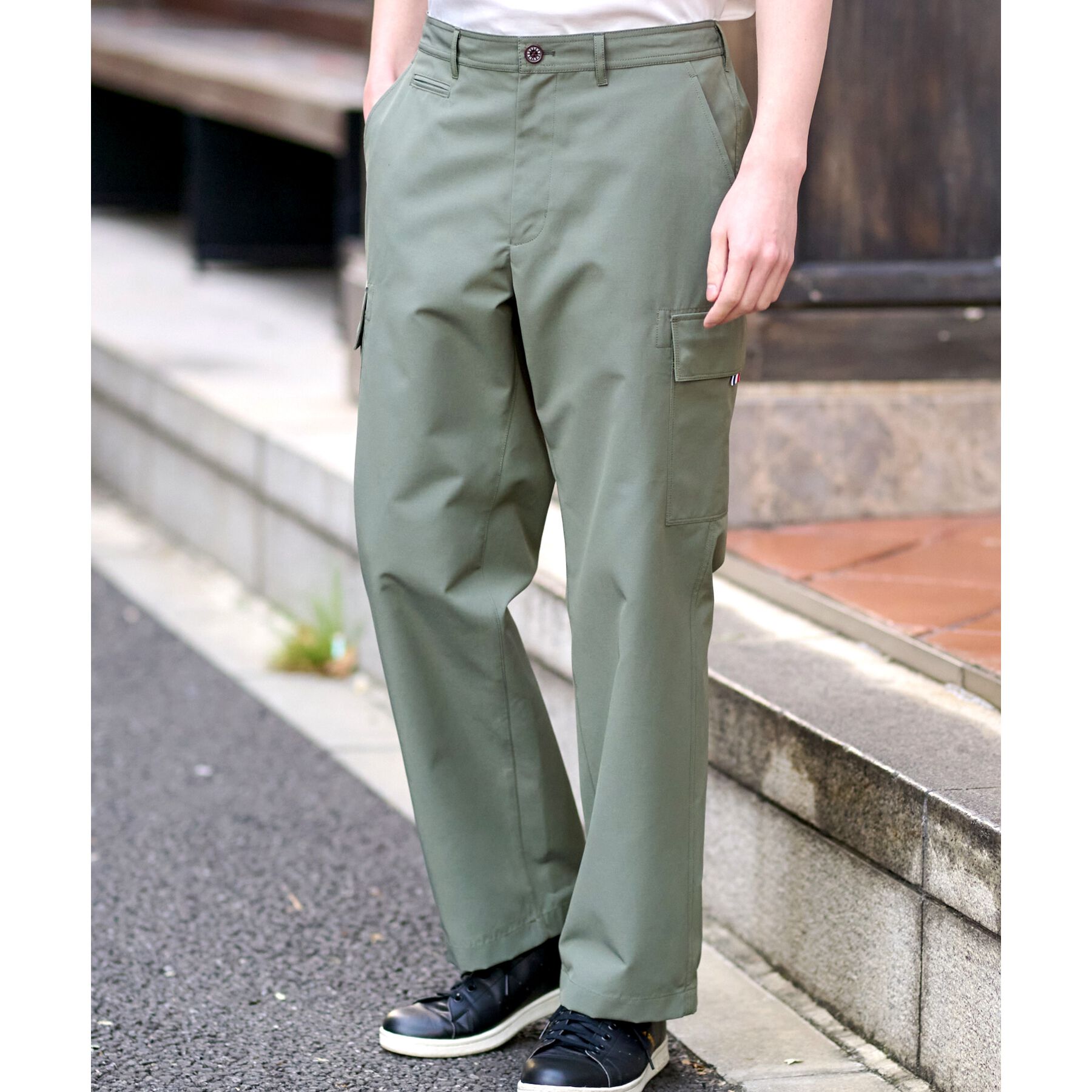 DRESSTERIOR「【ドライタッチ】コットンナイロン カーゴパンツ」|その他|オリーブグリーン(0