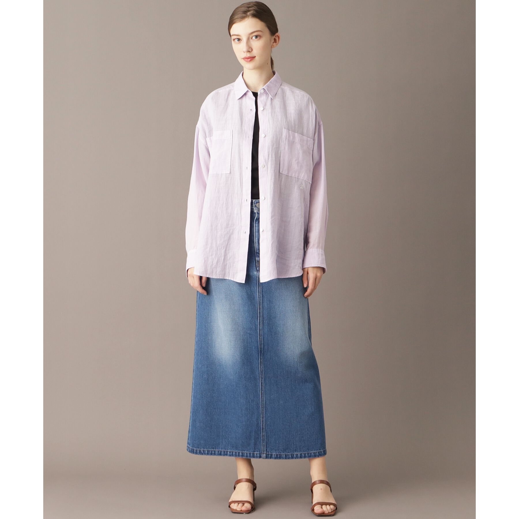 DRESSTERIOR「【人気定番/ラミー100％】ガーメントダイラミーシャツ」|シャツ・ブラウス|