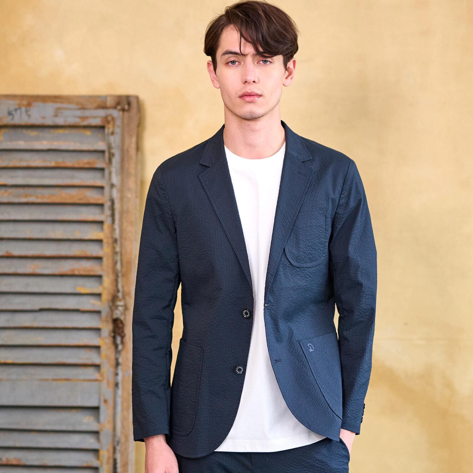 DRESSTERIOR「【洗える/セットアップ可/吸湿速乾/Safari5月号掲載】COOL MAX シアサッカージャケット」|テーラードジャケット|