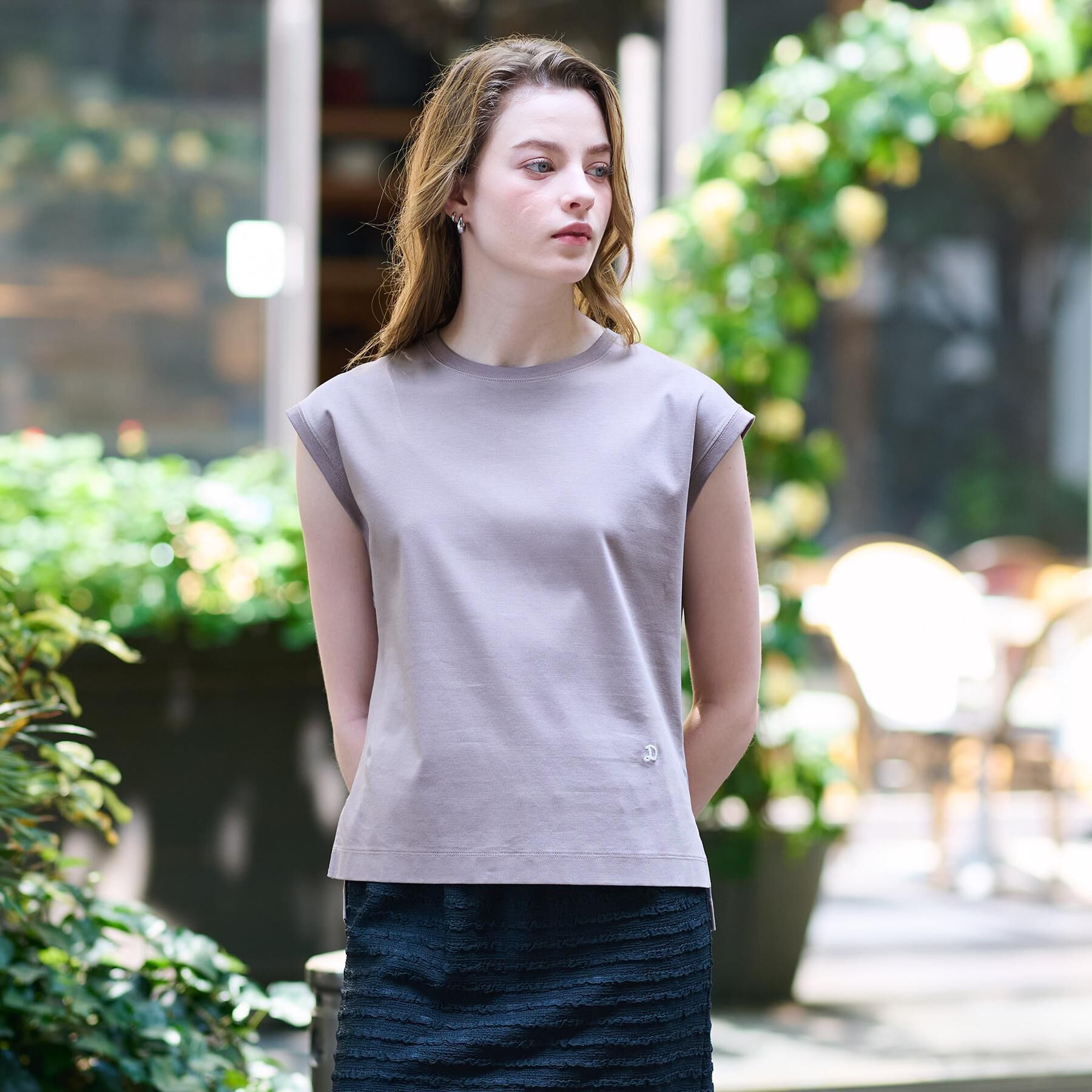 DRESSTERIOR「【接触冷感/抗菌防臭/消臭】アイスクリアコットンフレンチ」|Tシャツ・カットソー|