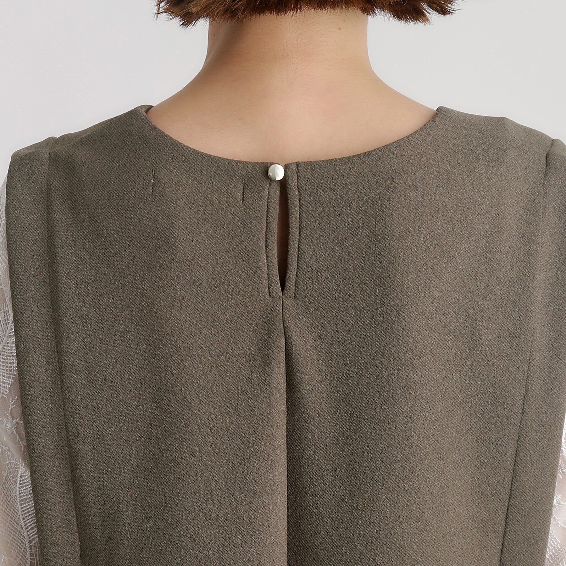 grove「袖スパンコールチュールコンビワンピース」|ワンピース|